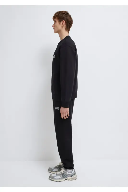 Black Sweatshirt with Logo Print 0611716-900 - 4