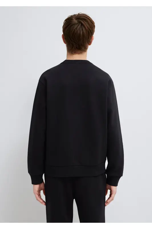 Black Sweatshirt with Logo Print 0611716-900 - 5