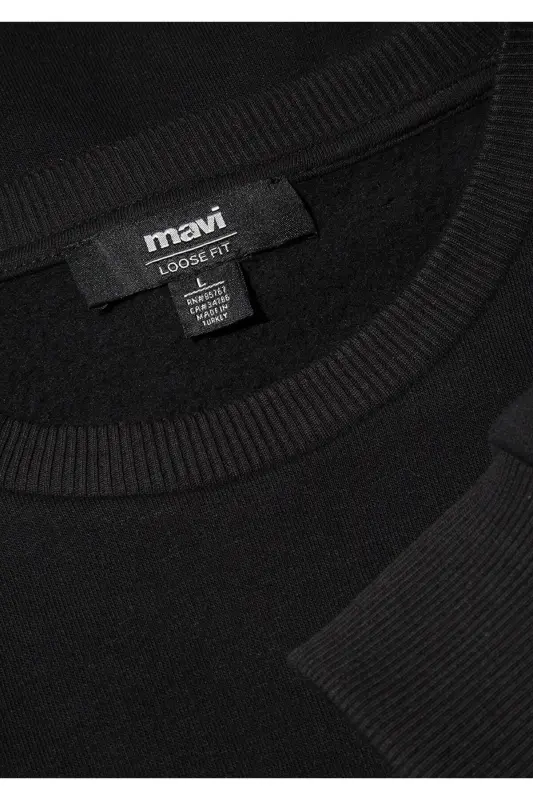 Black Sweatshirt with Logo Print 0611716-900 - 7