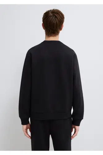 Black Sweatshirt with Logo Print 0611716-900 - 5