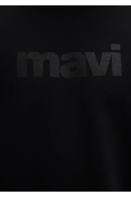 Black Sweatshirt with Logo Print 066303-900 - 6