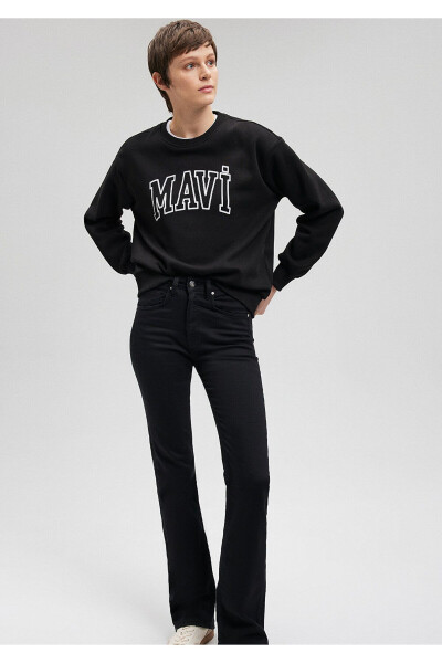 Black Sweatshirt with Logo Print 1611192-900 - 13