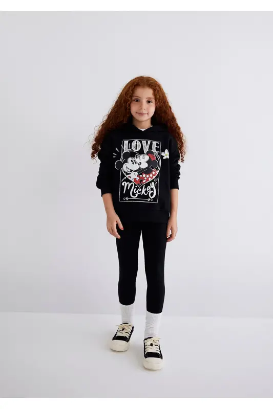 Black Sweatshirt with Minnie Mouse Print 7s10082-900 - 1