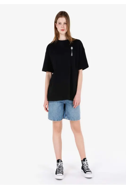 Black T-shirt with UNISEX Lilseb Slogan - 8
