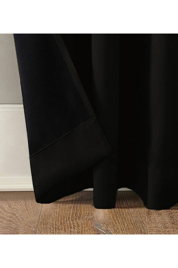 Black Thermal 100% Light Blocking Blackout Dimout Curtain (W X H) - 2