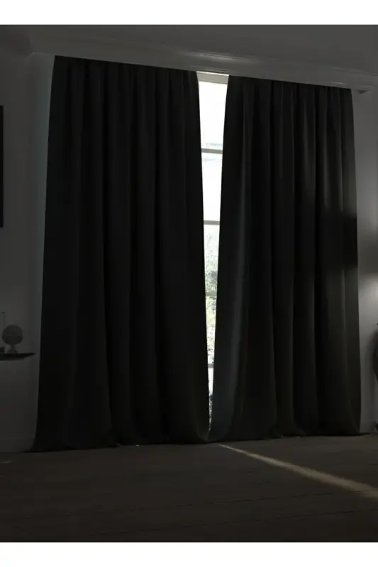 Black Thermal 100% Light Blocking Blackout Dimout Curtain (W X H) - 5