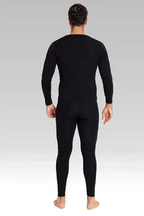 Black Thermal Underwear Set for Men - 5