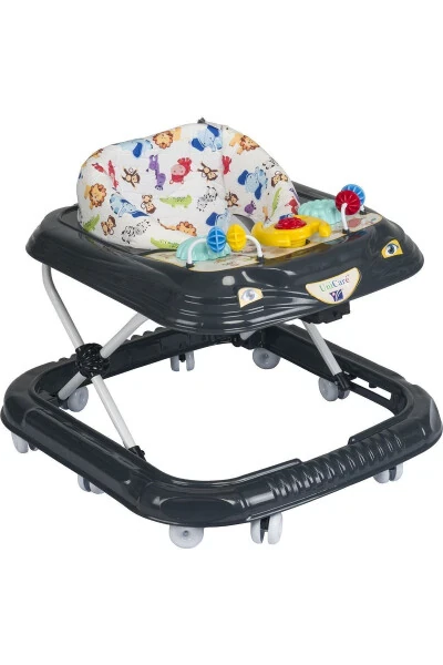 Black Toy and Horn 3-Stage Spider Baby Walker with Seat - BKN BABY