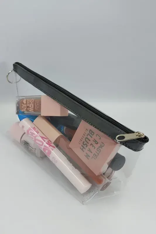 Black, Transparent Triangle Makeup Bag-Black_Transparent - TOGIN