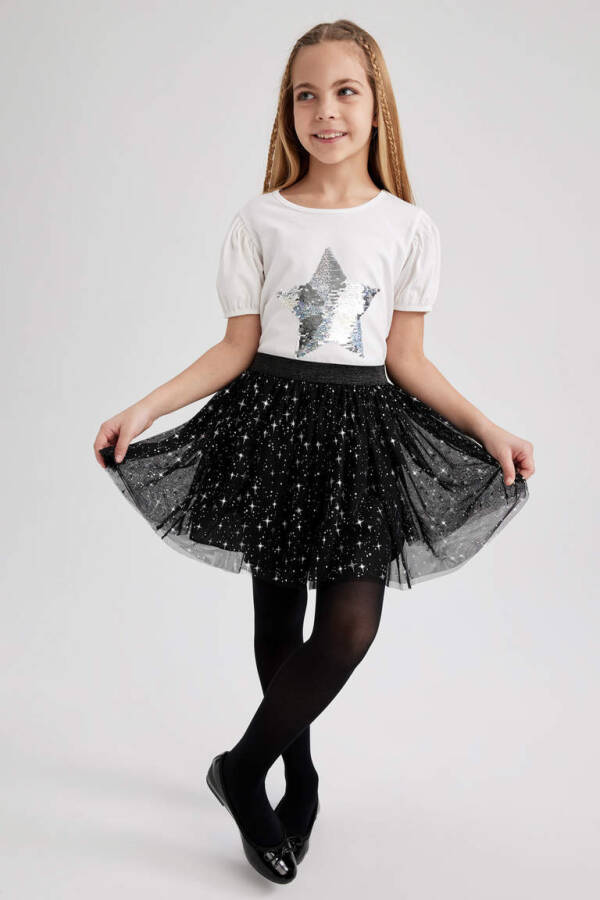 Black Tulle Skirt for Girls - 3