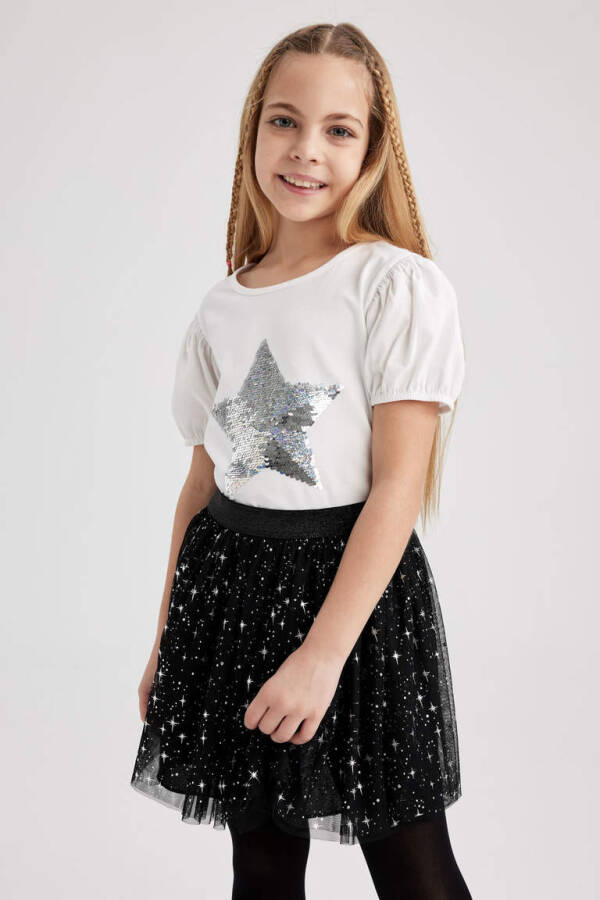 Black Tulle Skirt for Girls - 2