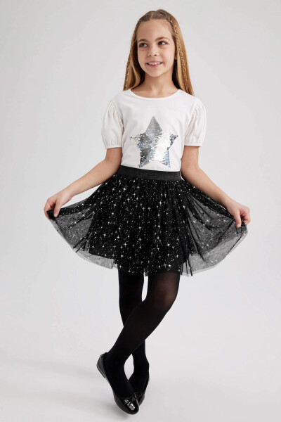 Black Tulle Skirt for Girls - 12