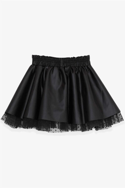 Black Tulle Skirt with Leather for Girls (3-6 Years Old) - 15