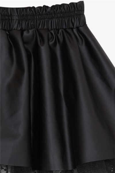 Black Tulle Skirt with Leather for Girls (3-6 Years Old) - 17