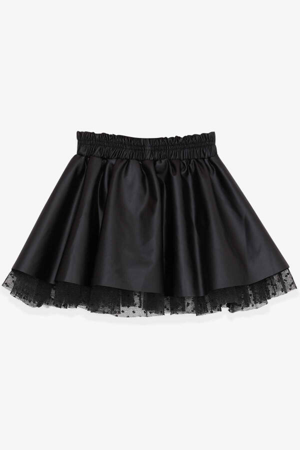 Black Tulle Skirt with Leather for Girls (3-6 Years Old) - 12