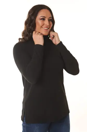 Black Turtleneck Knitwear - BÜYÜKBEDENIZ (1)