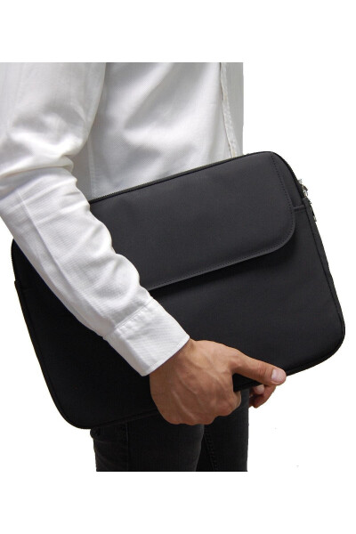 Black Unisex 13-14-15.6 Inch Compatible Macbook Sleeve Notebook Laptop Bag - 1