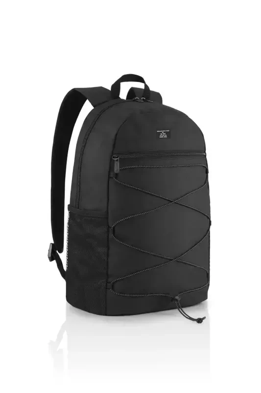 Black Waterproof 2 Compartment Daypack-Matte Black - 1