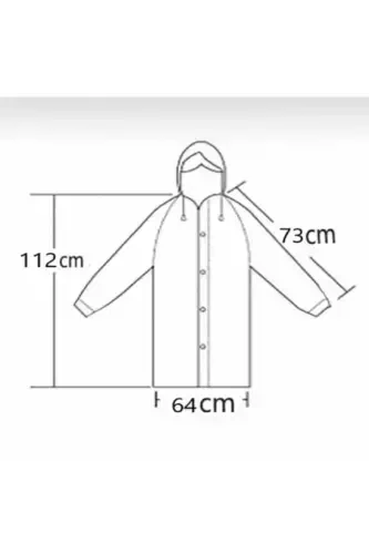 Black Waterproof Windproof Raincoat - 2