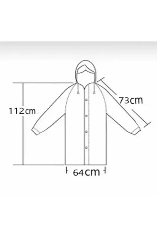 Black Waterproof Windproof Raincoat - 2