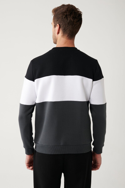 Black-white-anthracite Sweatshirt - 11