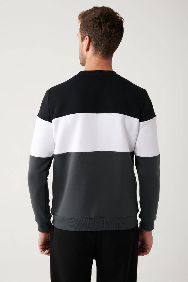 Black-white-anthracite Sweatshirt - 11