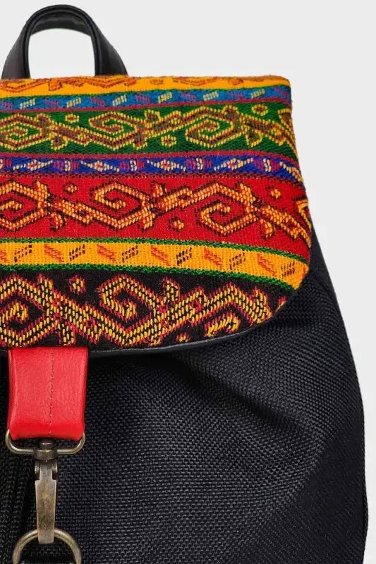 Black Women Backpack-BlackEthnic - 2