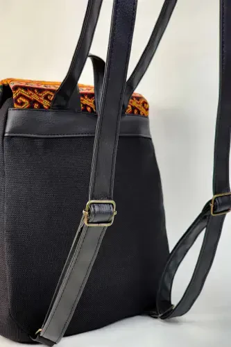 Black Women Backpack-BlackEthnic - 4