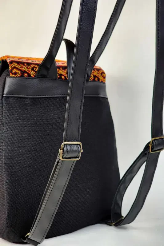 Black Women Backpack-BlackEthnic - 4