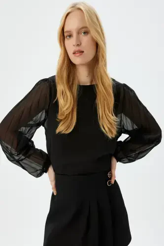 Black Women Blouse 5SAK60023UW - KOTON (1)