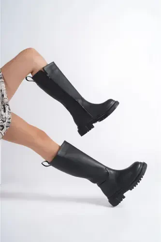 BLACK WOMEN BOOTS WATERPROOF ZIPPER-BOOTS - MOUN SHOES (1)
