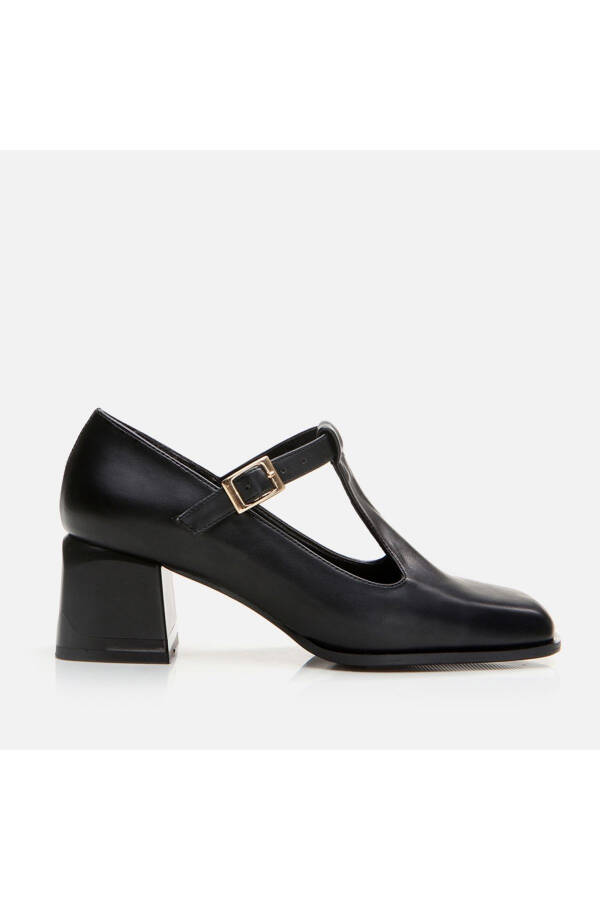 Black Women Chunky Heel - 1