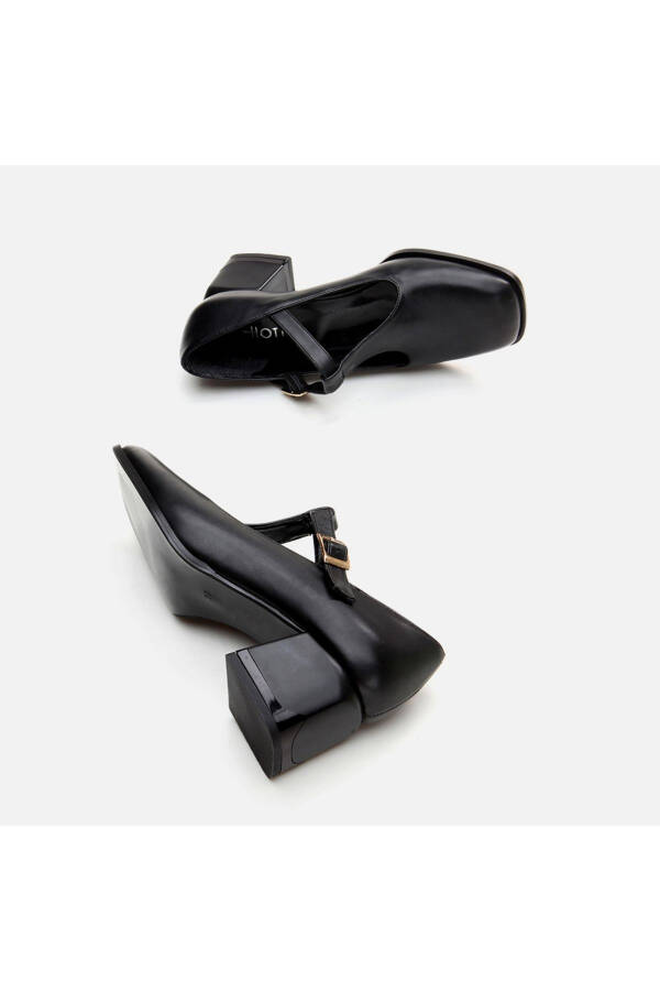 Black Women Chunky Heel - 6