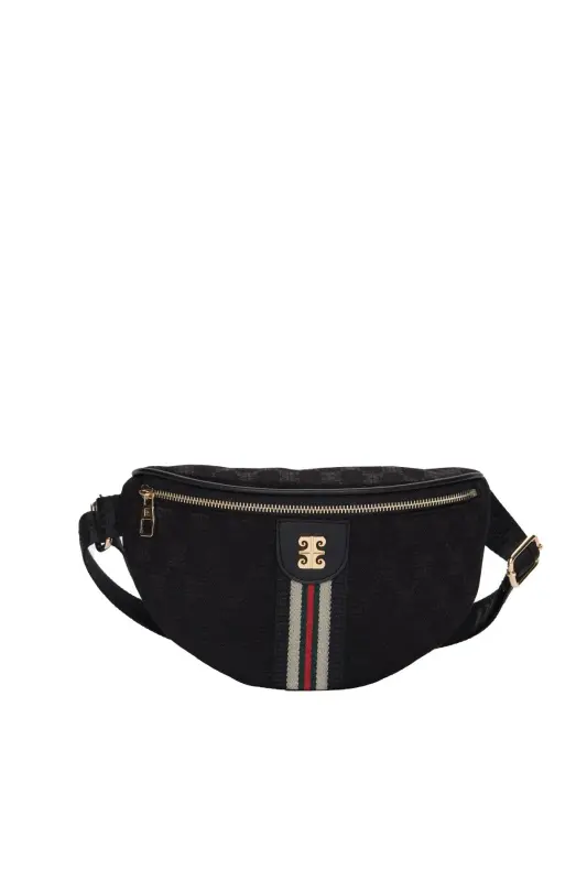 Black Women's Belt Bag 05PO22Y1633-Black - 2