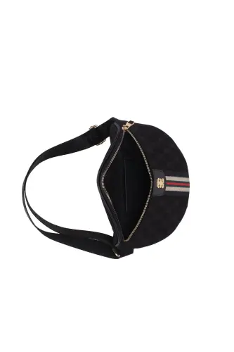 Black Women's Belt Bag 05PO22Y1633-Black - 5