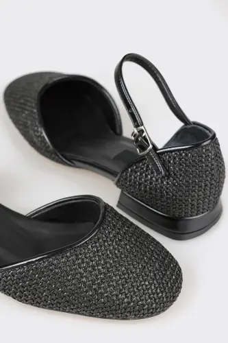 Black Women's Casual Shoes-Black - 5