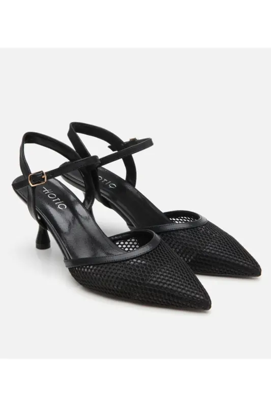 Black Women's Fishnet Stiletto - 2