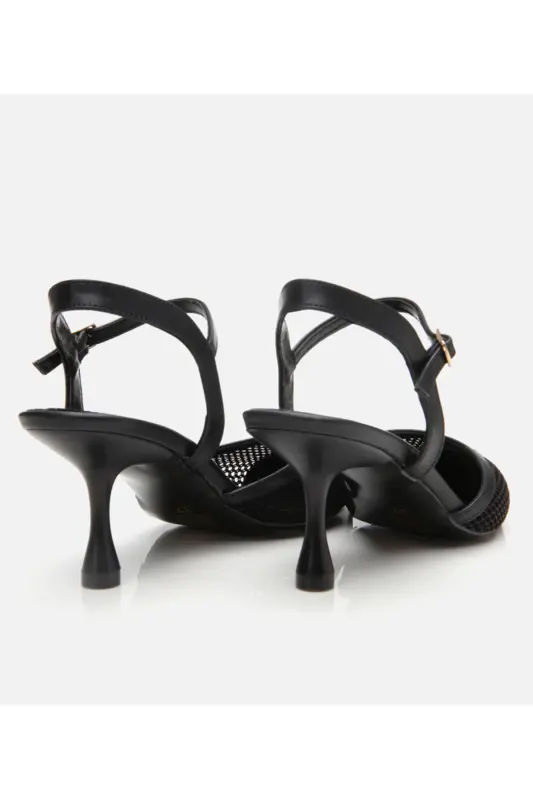 Black Women's Fishnet Stiletto - 6