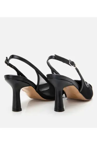 Black Women's Fishnet Stiletto-BLACK - 6
