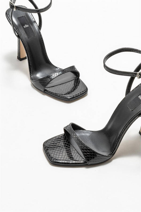 Black Women's Heeled Sandals - 3
