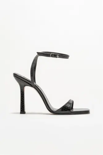 Black Women's Heeled Sandals 