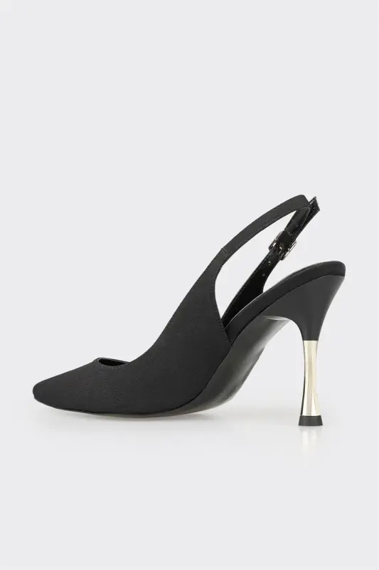 Black Women's Heeled Shoe-Black - 3