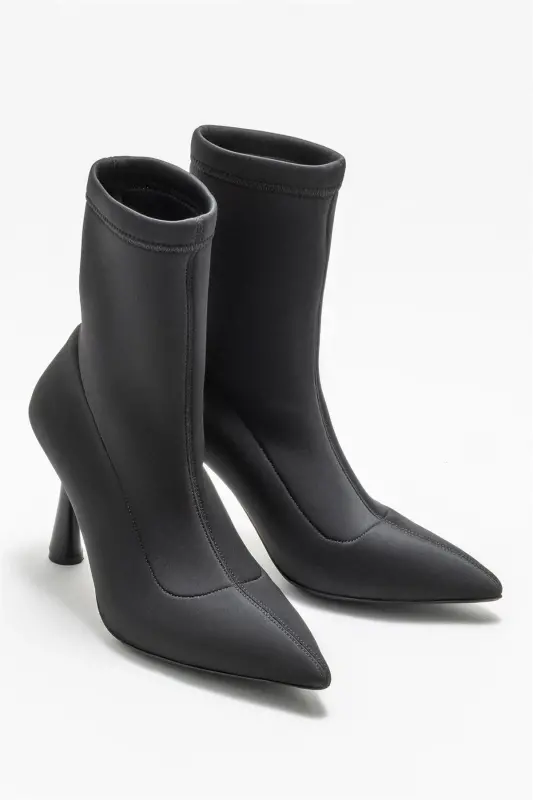 Black Women's High Heel Boot - 2