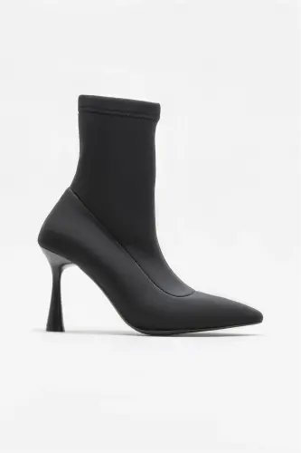 Black Women's High Heel Boot - 1