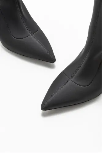 Black Women's High Heel Boot - 3