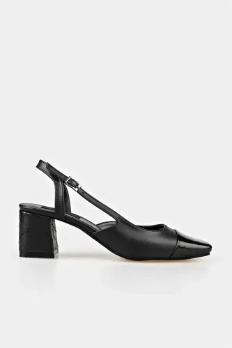 Black Women's High Heel Shoes - Black - 1