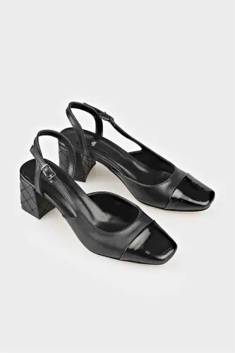 Black Women's High Heel Shoes - Black - 2