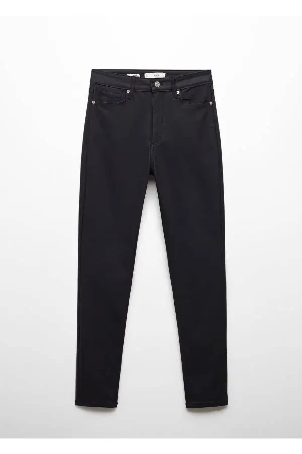 Black Women's Jeans 67110264 - 6