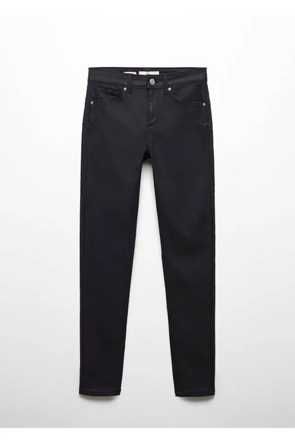 Black Women's Jeans 67120263 - 6