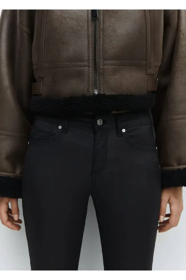 Black Women's Jeans 67120263 - 8